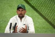 Novak Djokovic during a press conference at the 2025 Wimbledon Championships (Source: Getty)